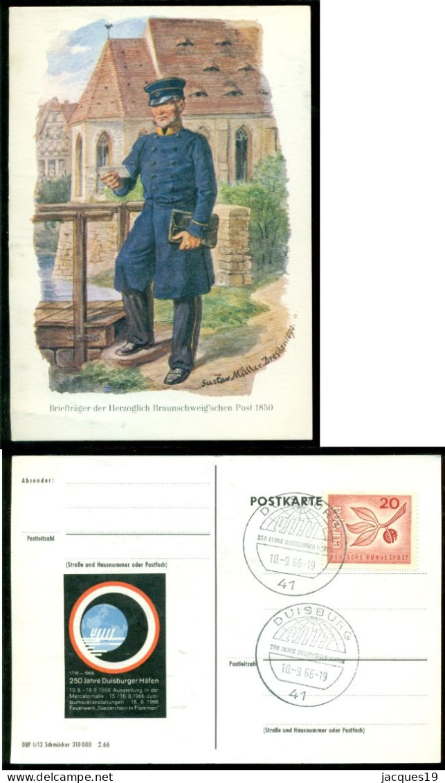 Deutsche Bundespost 15 Postkarte Briefträger, Postilione Und Postmeister 1966-1967 - Other & Unclassified