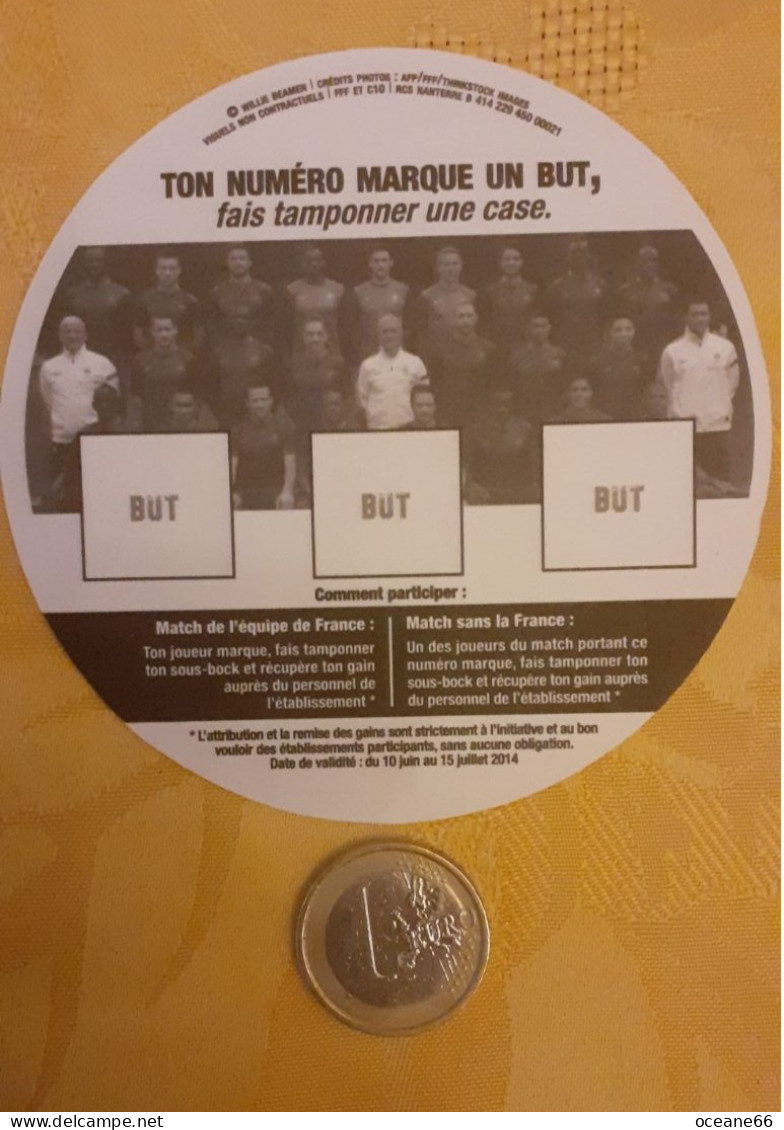 Il Marque Tu Gagnes 4 Raphaël Varane Equipe De France 2014 - Beer Mats