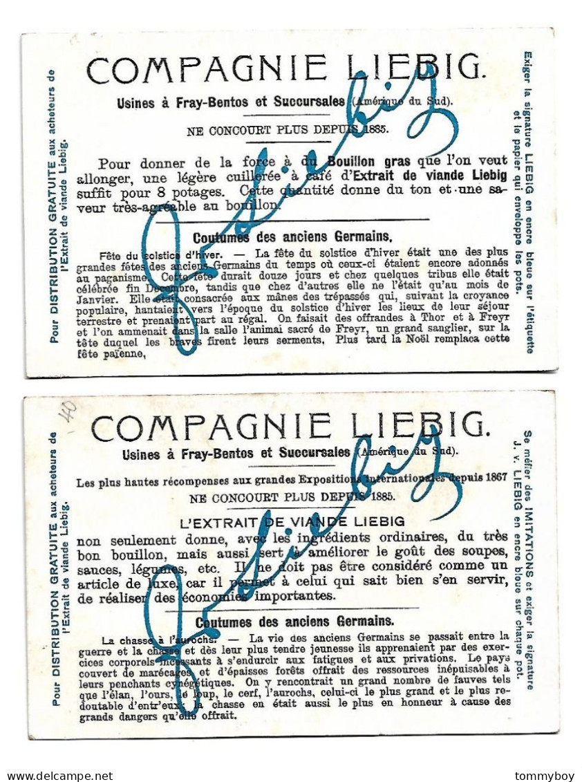 S 768 , Liebig 6 Cards, Coutumes Des Anciens Germains  (ref B21) - Liebig