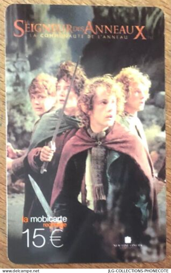 MOBICARTE ORANGE SEIGNEUR DES ANNEAUX HOBBITS SPÉCIMEN MBC MOBI GSM SCHEDA PHONE CARD CALLING CARD CARTE TELECARTE - Nachladekarten (Refill)