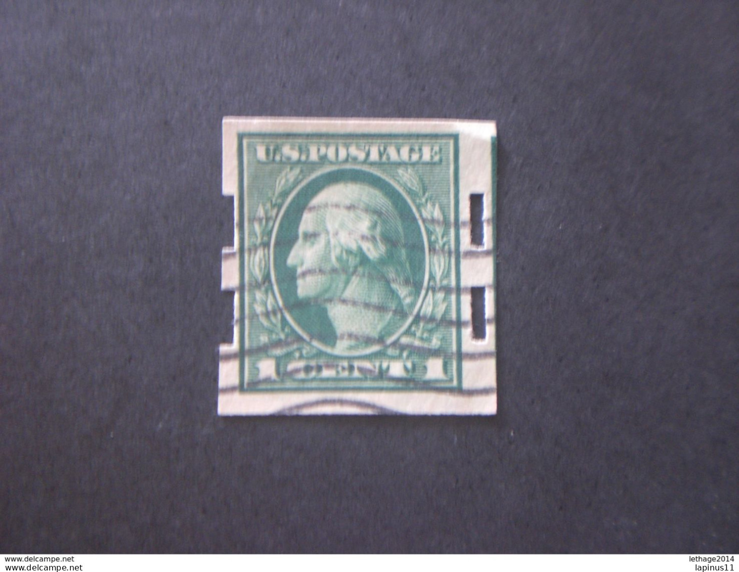 UNITED STATE EE.UU ÉTATS-UNIS US USA 1916 1 Cent Green Washington Issues With The Private Perforat Schermack - Gebraucht