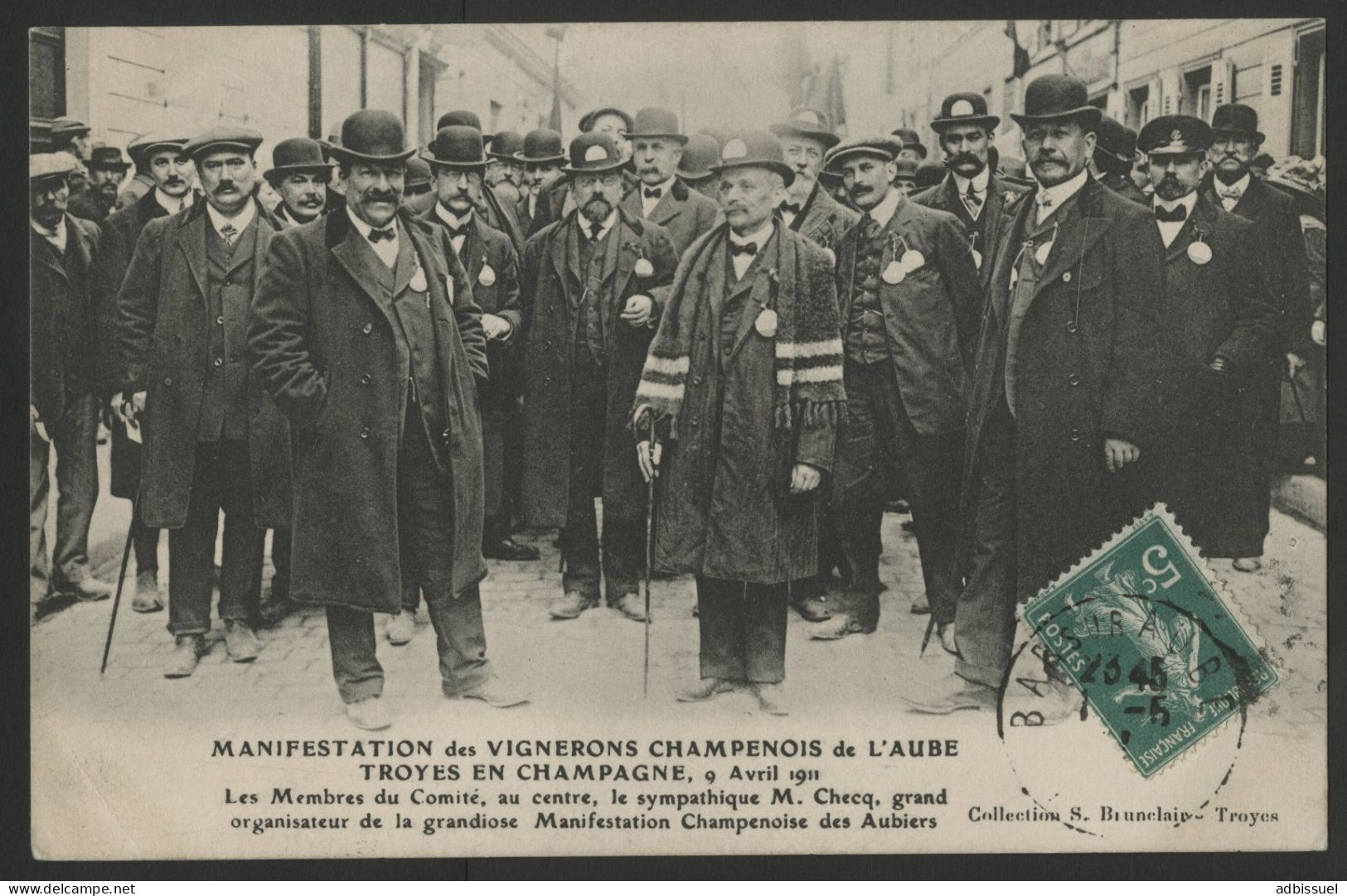 Manifestations Viticoles Champagne, Les Membres Du Comité (dont M. CHECQ) - Troyes