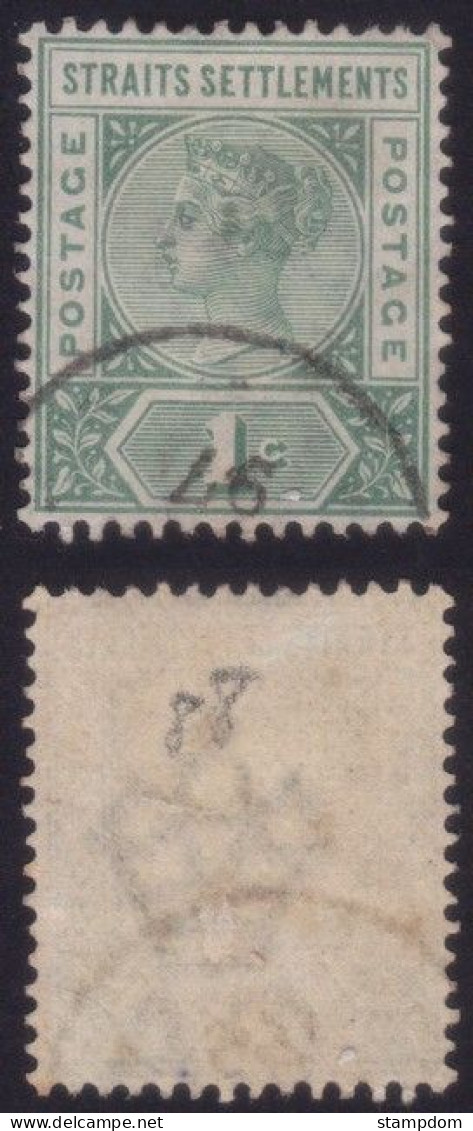 STRAITS SETTLEMENTS 1892 1c Sc#83 - USED @N530 - Straits Settlements