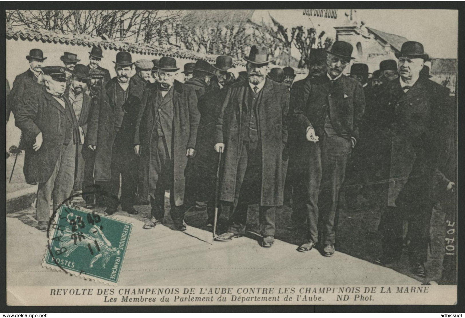 Manifestations Viticoles Champagne, Révolte Des Champenois De L'Aube / Les Membres Du Parlement - Bar-sur-Aube