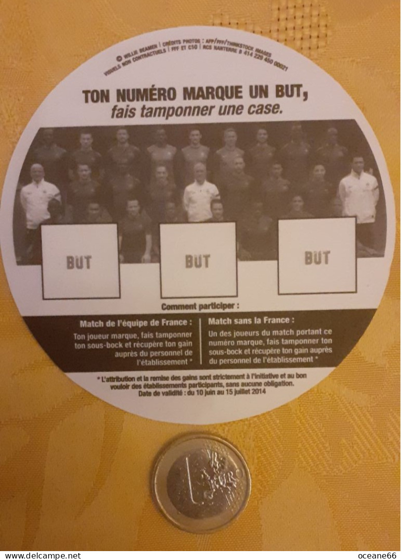 Il Marque Tu Gagnes 8 Mathieu Valbuena Equipe De France 2014 - Bierviltjes