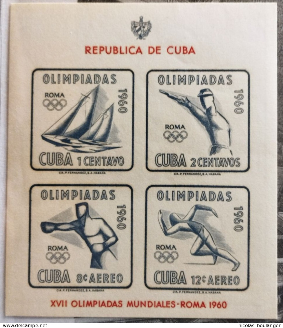 Cuba 1960 / Yvert Bloc Feuillet N°17 / ** - Hojas Y Bloques