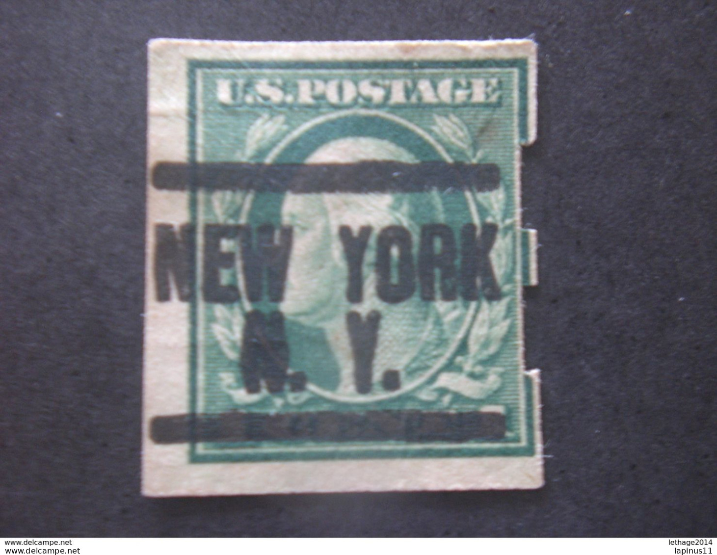 UNITED STATE EE.UU ÉTATS-UNIS US USA 1916 1 Cent Green Washington Issues With The New York N.Y. Precancel And Schermack - Usati