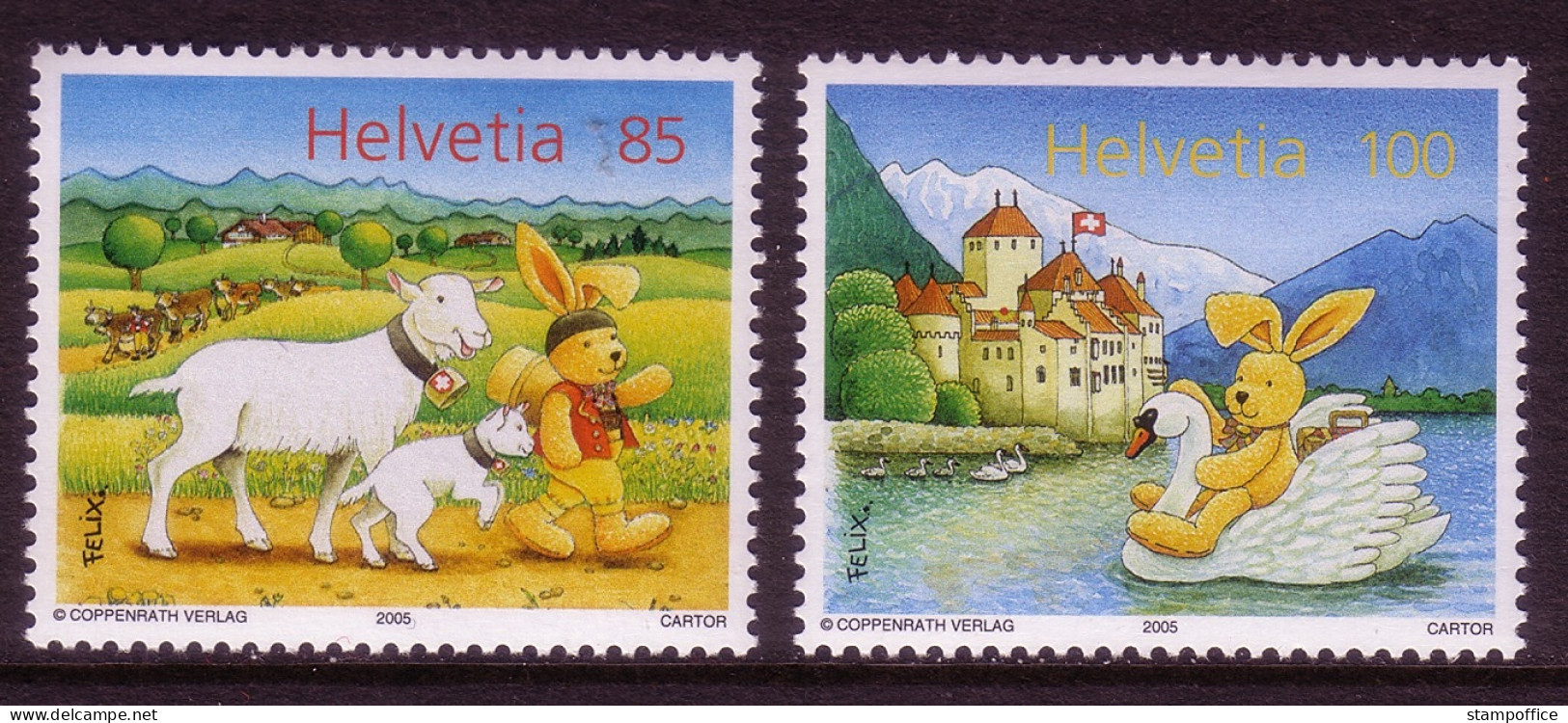 SCHWEIZ MI-NR. 1923-1924 POSTFRISCH(MINT) FELIX DER HASE 2005 - Comics