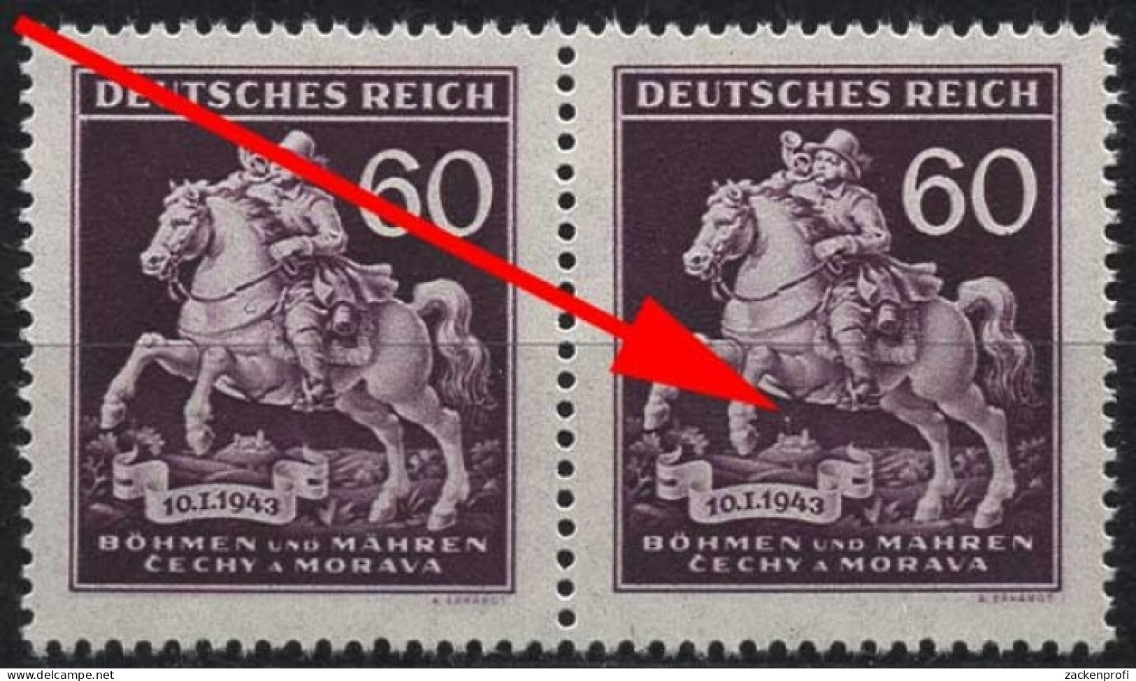 Böhmen & Mähren 113 Postfrisch Mit Plattenfehler XIX - Nuovi