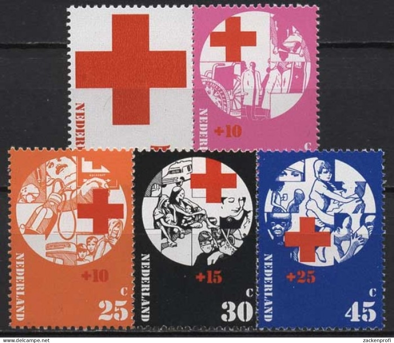 Niederlande 1972 Rotes Kreuz 994/98 Postfrisch - Neufs