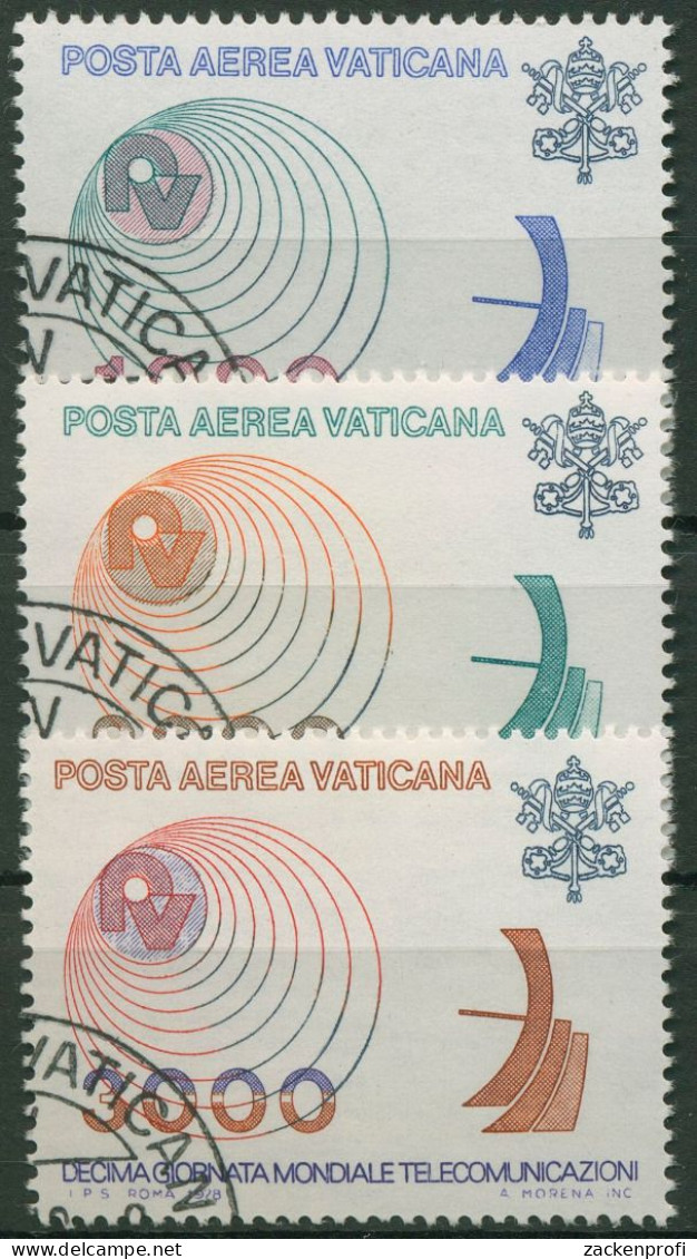 Vatikan 1978 Weltfernmeldetag 723/25 Gestempelt - Oblitérés