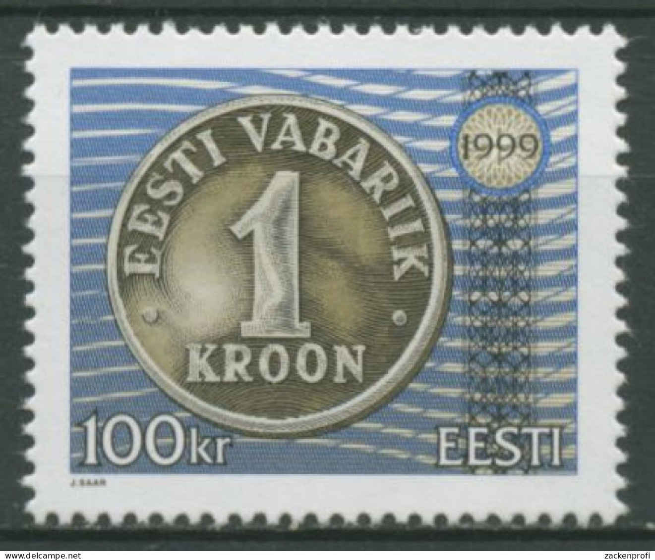 Estland 1999 Währungsreform 1-Kronen-Münze 346 Postfrisch - Estonie