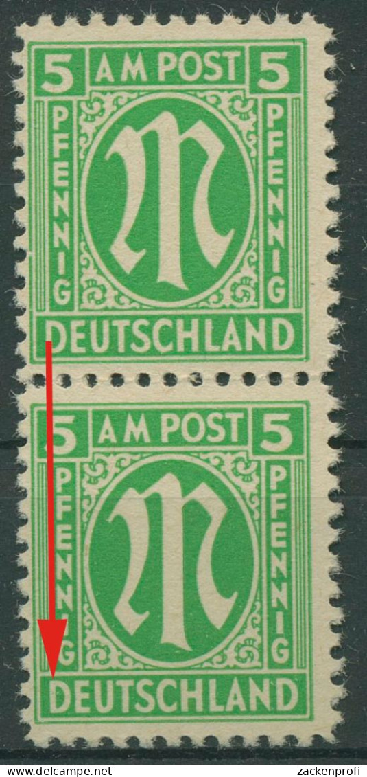 Bizone 1945 Am. Druck Mit Plattenfehler 3z F 64, Papier Z Postfrisch (R7450) - Andere & Zonder Classificatie