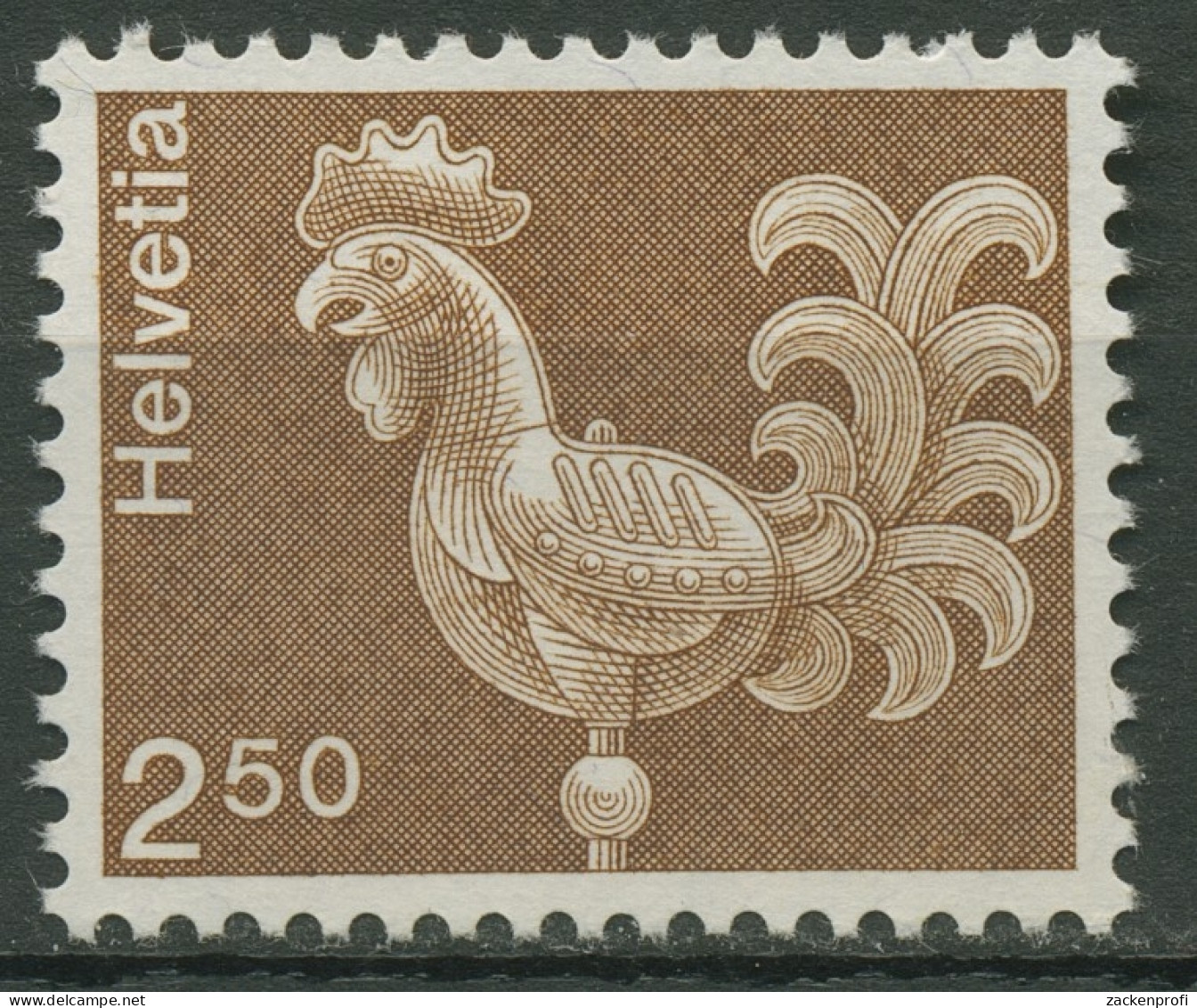 Schweiz 1975 Freimarke Turmhahn Auf Normalem Papier 1057 X Postfrisch - Ongebruikt