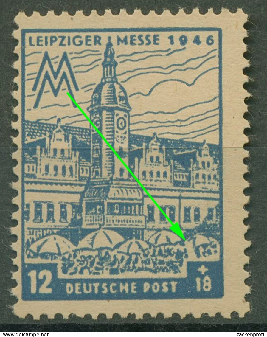 SBZ West-Sachsen 1946 Leipziger Messe Mit Plattenfehler 163 AZ I Postfrisch - Other & Unclassified