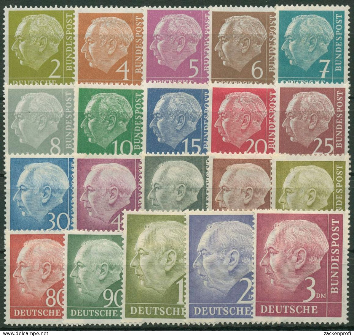 Bund 1954 Theodor Heuss I 177/96 Mit Falz - Unused Stamps