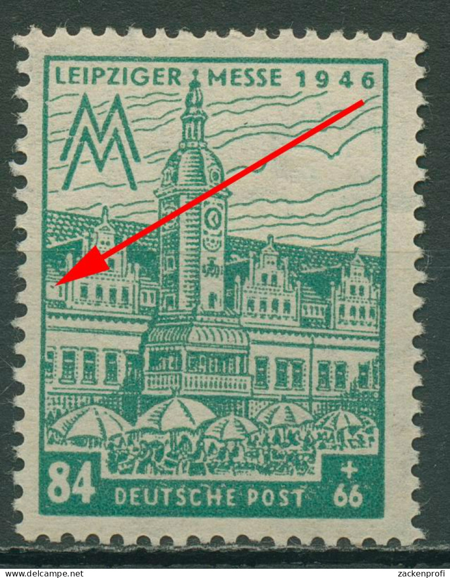 SBZ West-Sachsen 1946 Leipziger Messe WZ X Plattenfehler 165 AX I Postfrisch - Other & Unclassified