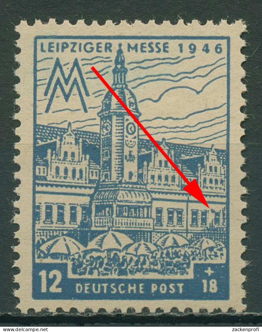 SBZ West-Sachsen 1946 Leipziger Messe M. Plattenfehler 163 AZ II Postfrisch - Other & Unclassified