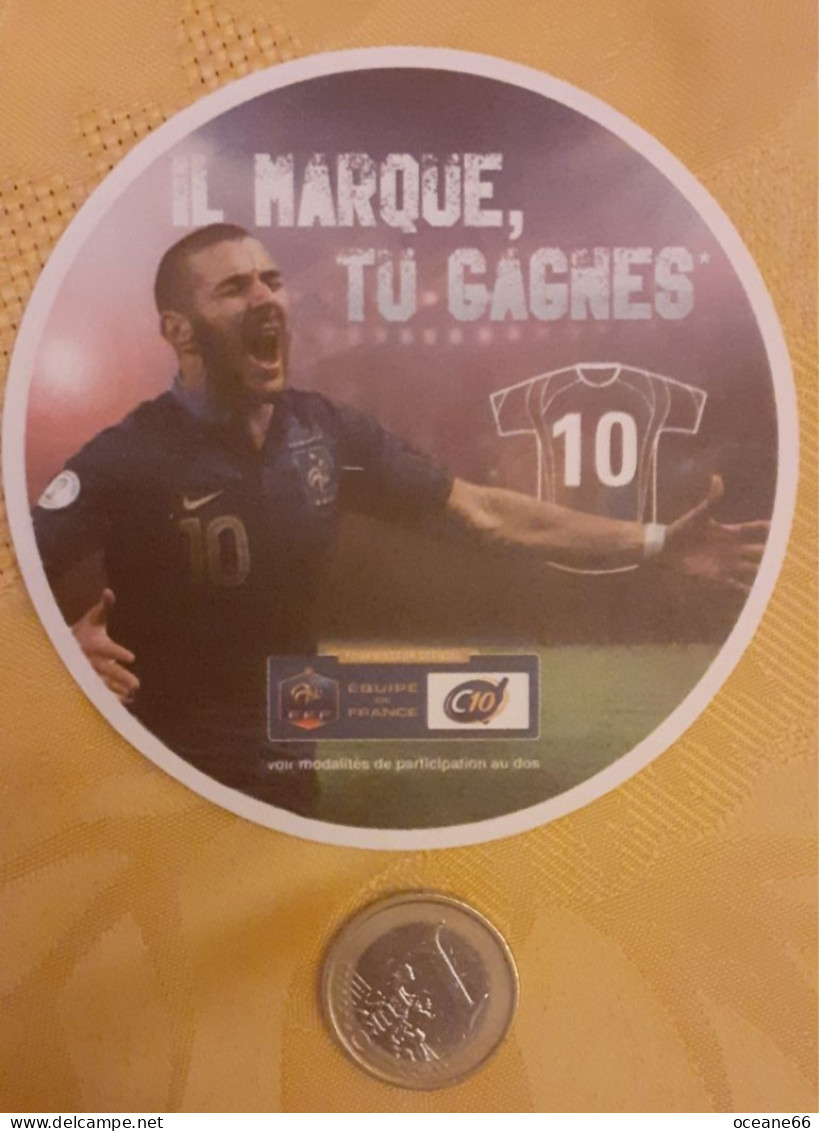 Il Marque Tu Gagnes 10 Karim Benzema Equipe De France 2014 - Sous-bocks