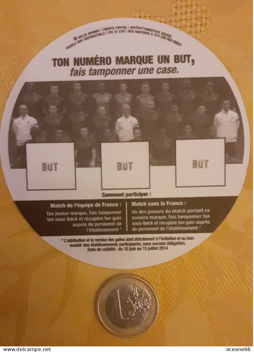 Il Marque Tu Gagnes 10 Karim Benzema Equipe De France 2014 - Bierviltjes