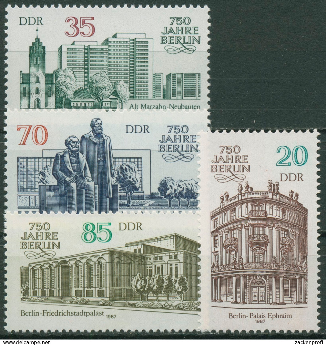 DDR 1987 750 Jahre Berlin Bauwerke 3071/74 Postfrisch - Ongebruikt