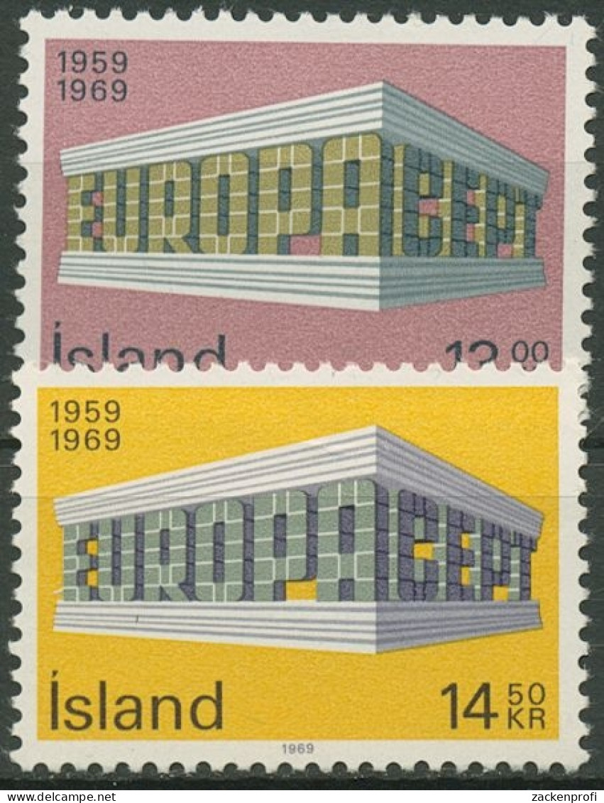 Island 1969 Europa CEPT Tempelform 428/29 Postfrisch - Unused Stamps