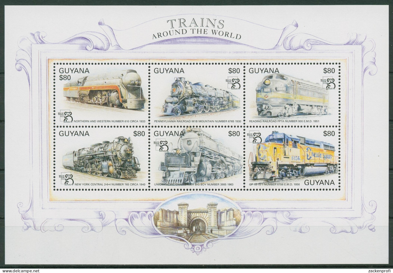 Guyana 1999 AUSTRALIA Eisenbahnen 6523/28 K Postfrisch (C95765) - Guyana (1966-...)
