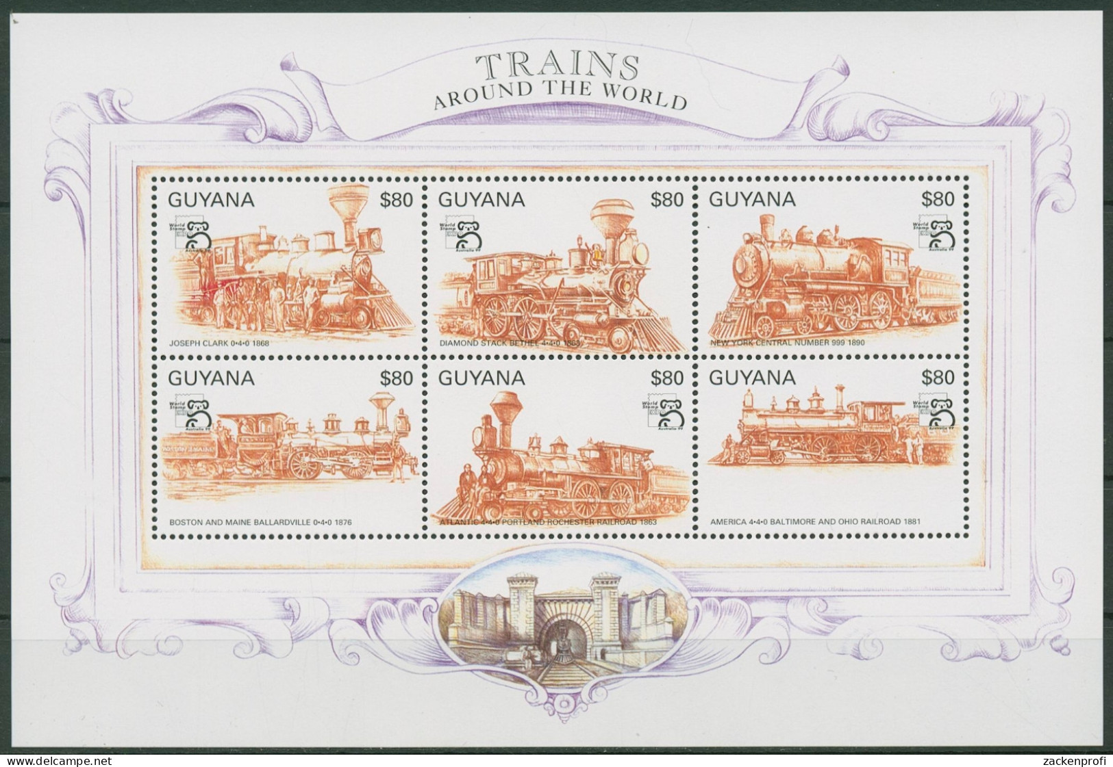 Guyana 1999 AUSTRALIA Eisenbahnen 6511/16 K Postfrisch (C95764) - Guyane (1966-...)