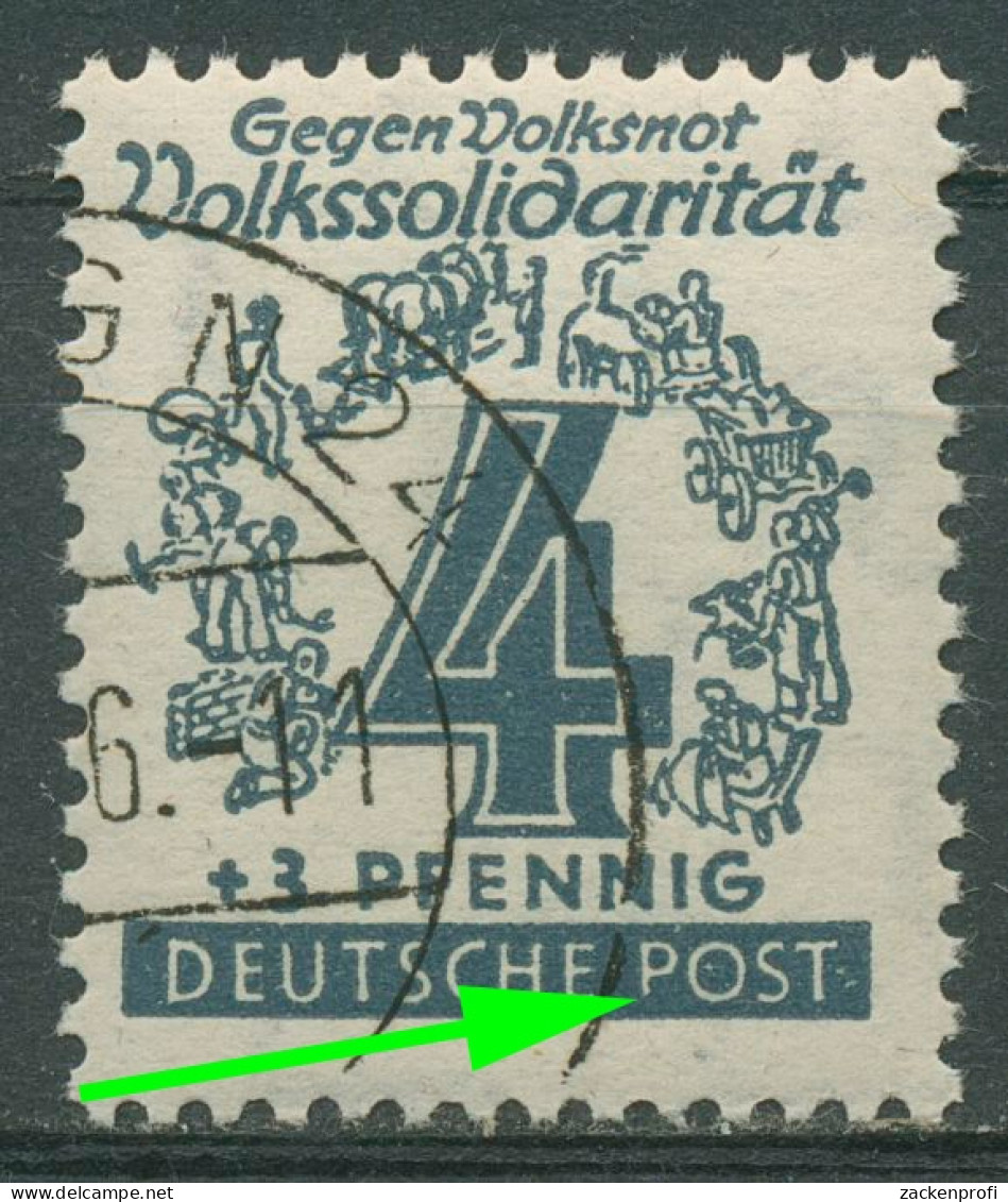 SBZ West-Sachsen 1946 Volkssolidarität Mit Plattenfehler 139 Y II Gestempelt - Sonstige & Ohne Zuordnung