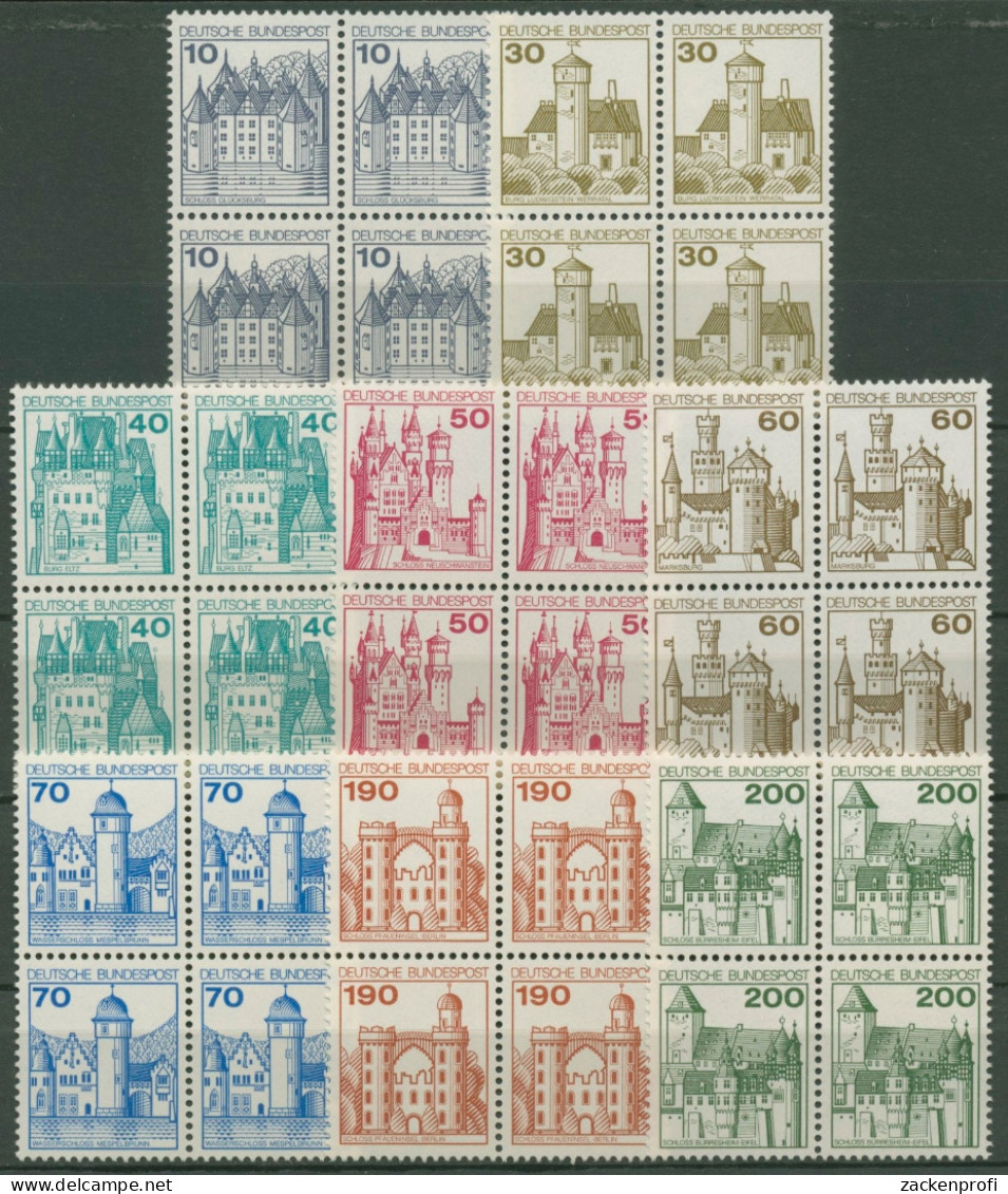 Bund 1977 Burgen & Schlösser 4er-Block 913/20 Postfrisch - Unused Stamps