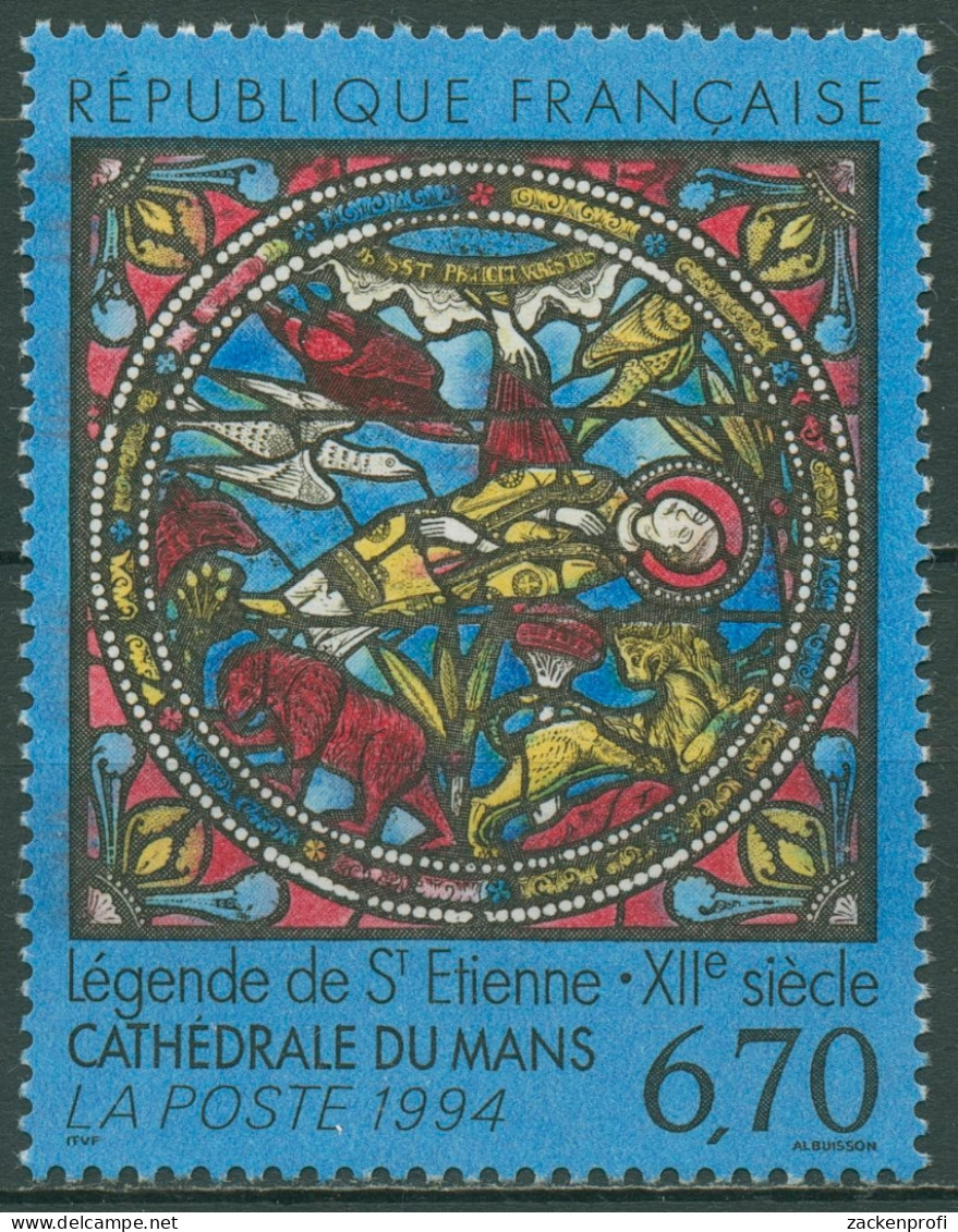 Frankreich 1994 Kunst Buntglasfenster 3005 Postfrisch - Unused Stamps