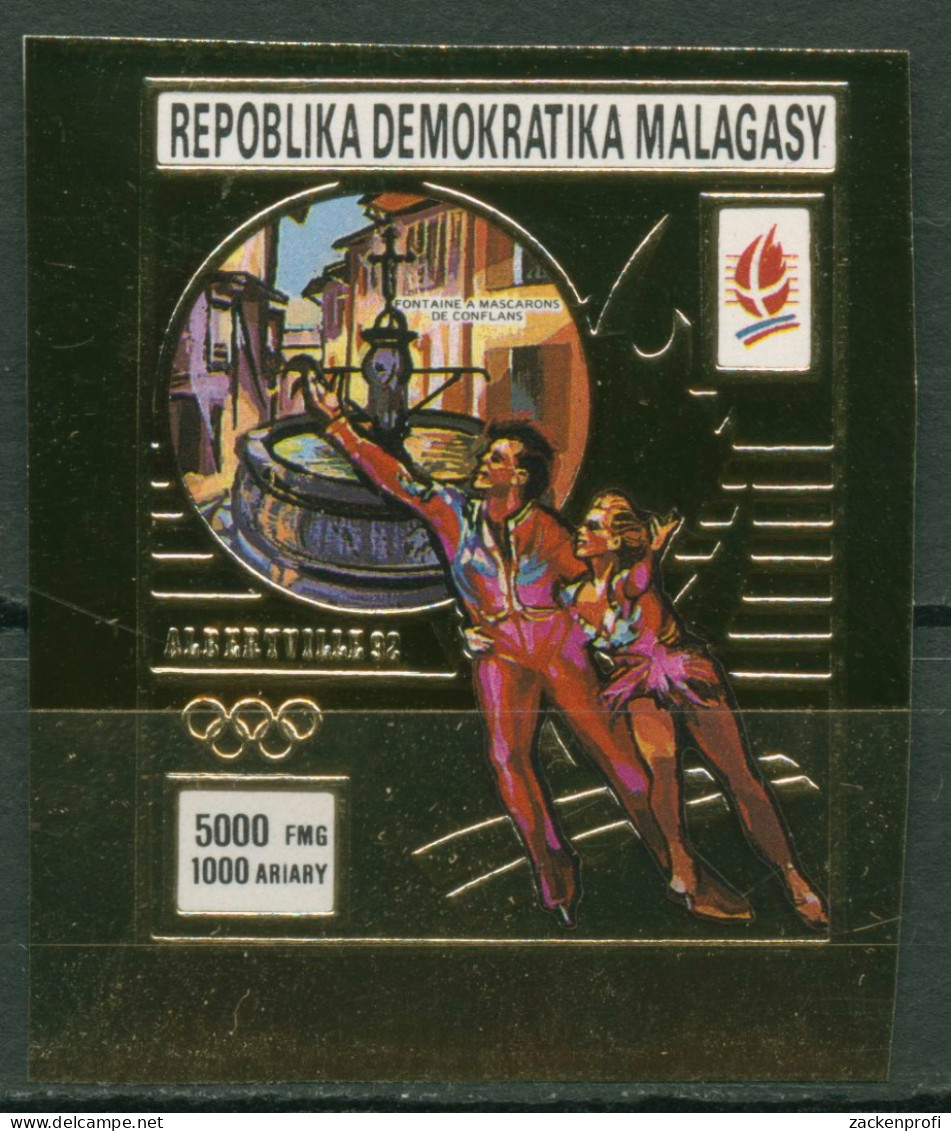 Madagaskar 1990 Olympische Spiele Albertville Eiskunstlauf 1262 B Postfrisch - Madagascar (1960-...)