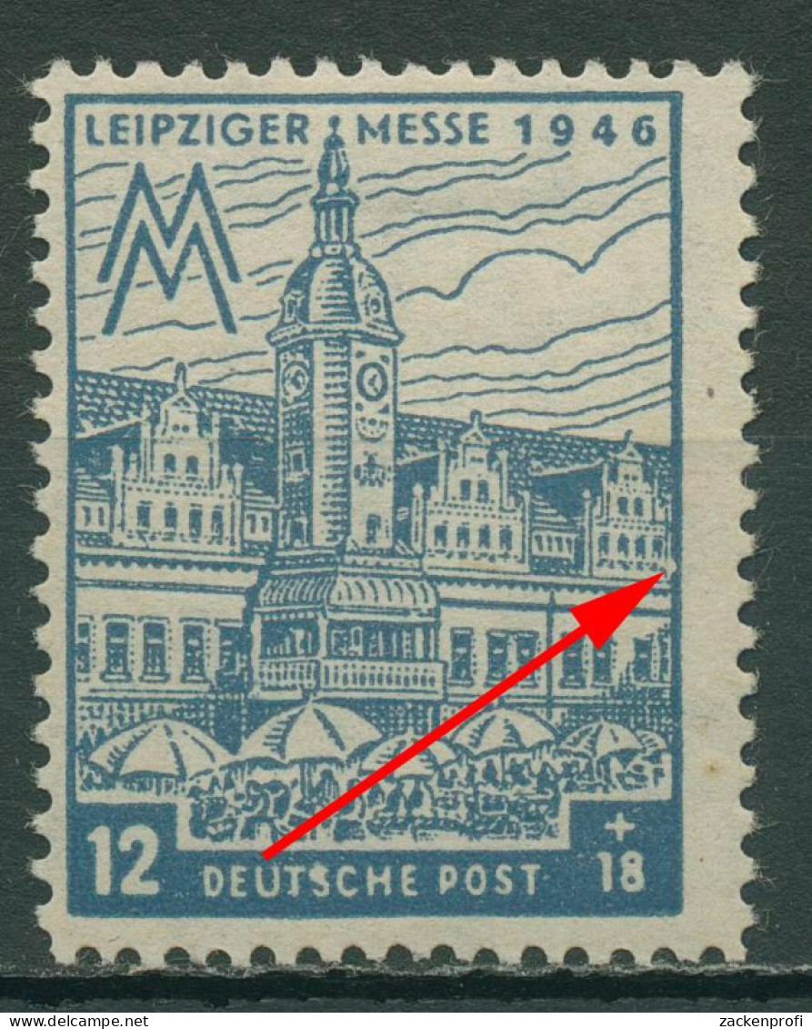 SBZ West-Sachsen 1946 Messe WZ X Mit Plattenfehler 163 AX VIII Mit Falz - Other & Unclassified