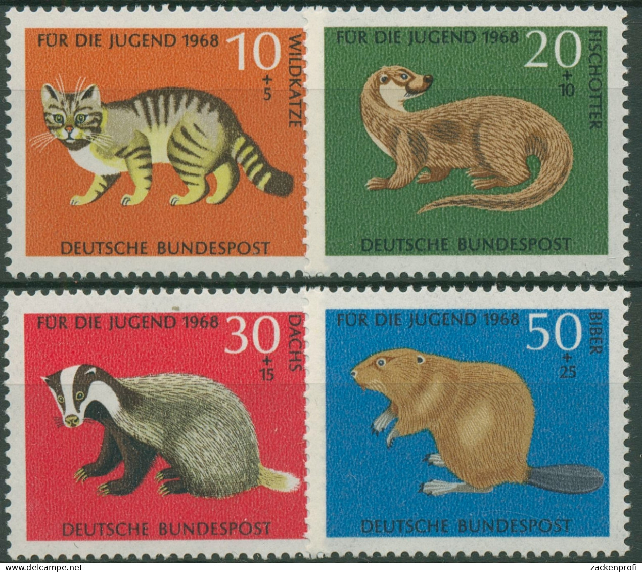 Bund 1968 Jugend: Tiere Bedrohte Tierarten 549/52 Postfrisch - Unused Stamps