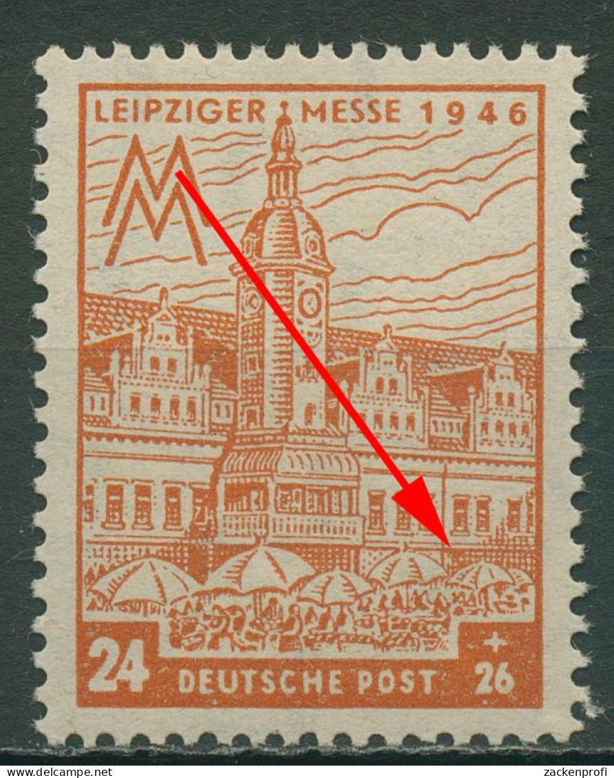SBZ West-Sachsen 1946 Leipziger Messe WZ X Plattenfehler 164 AX I Postfrisch - Otros & Sin Clasificación