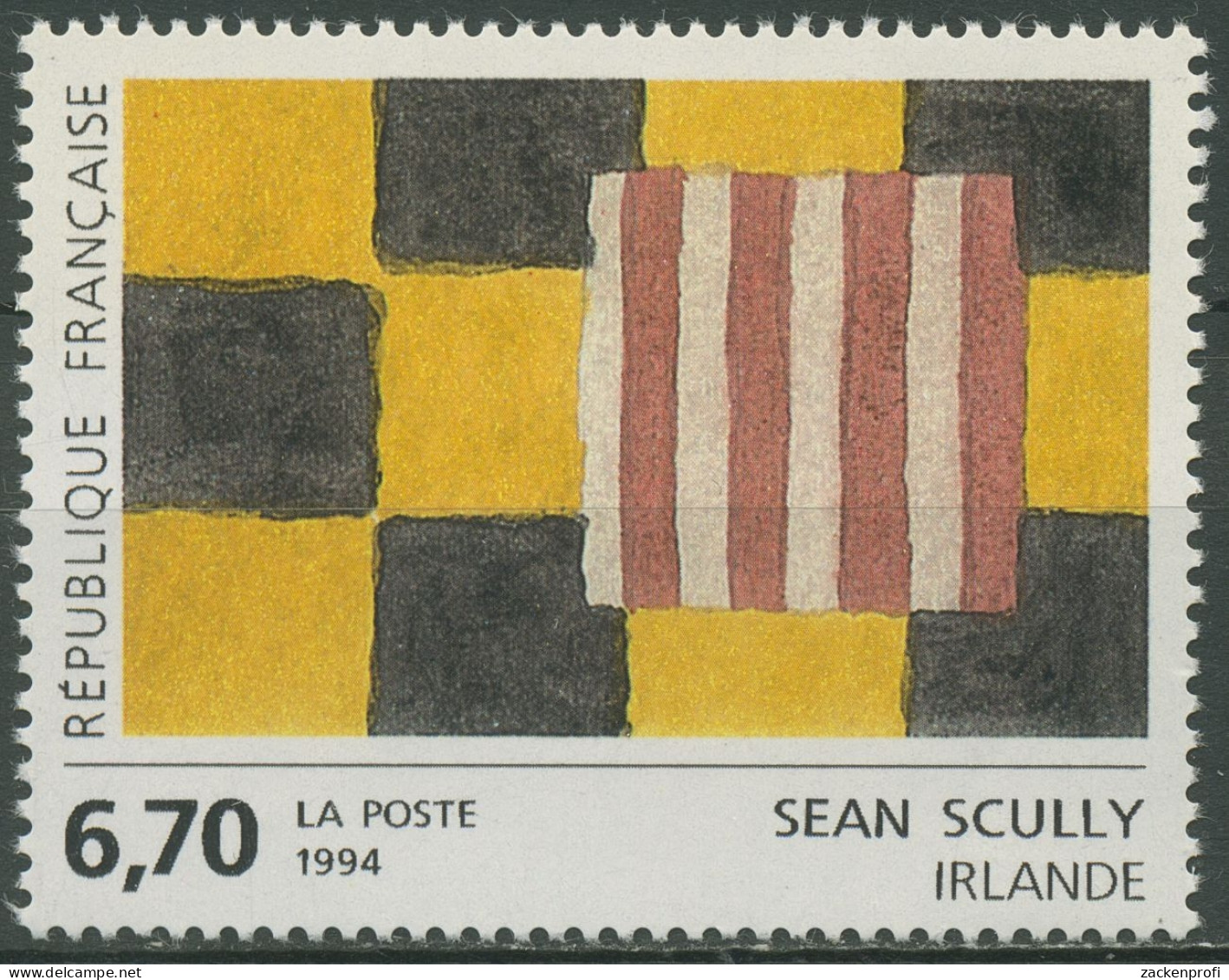 Frankreich 1994 Zeitgenössische Kunst Gemälde Sean Scully 3004 Postfrisch - Unused Stamps