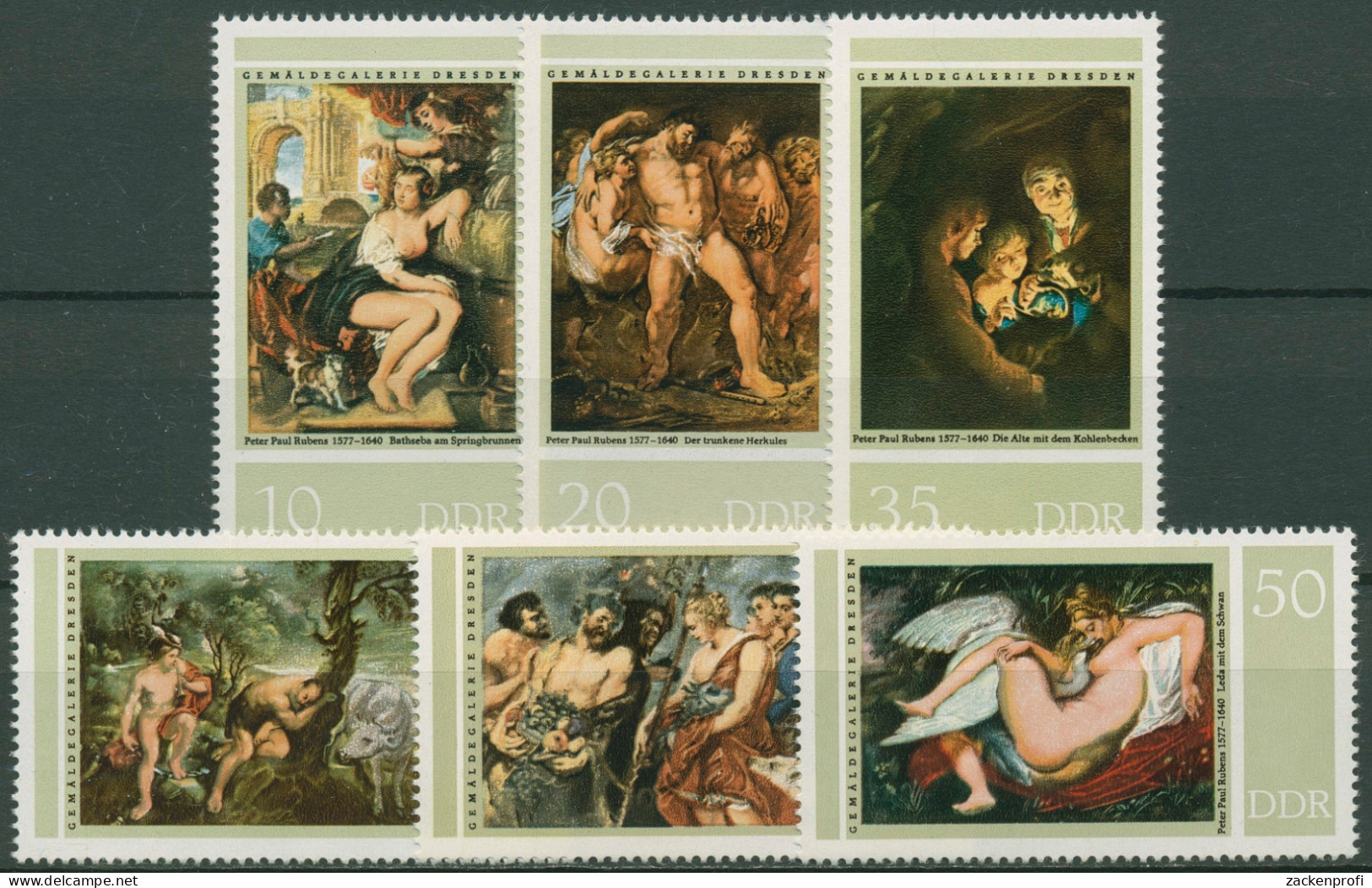 DDR 1977 Gemälde Maler Peter Paul Rubens 2229/34 Postfrisch - Ungebraucht