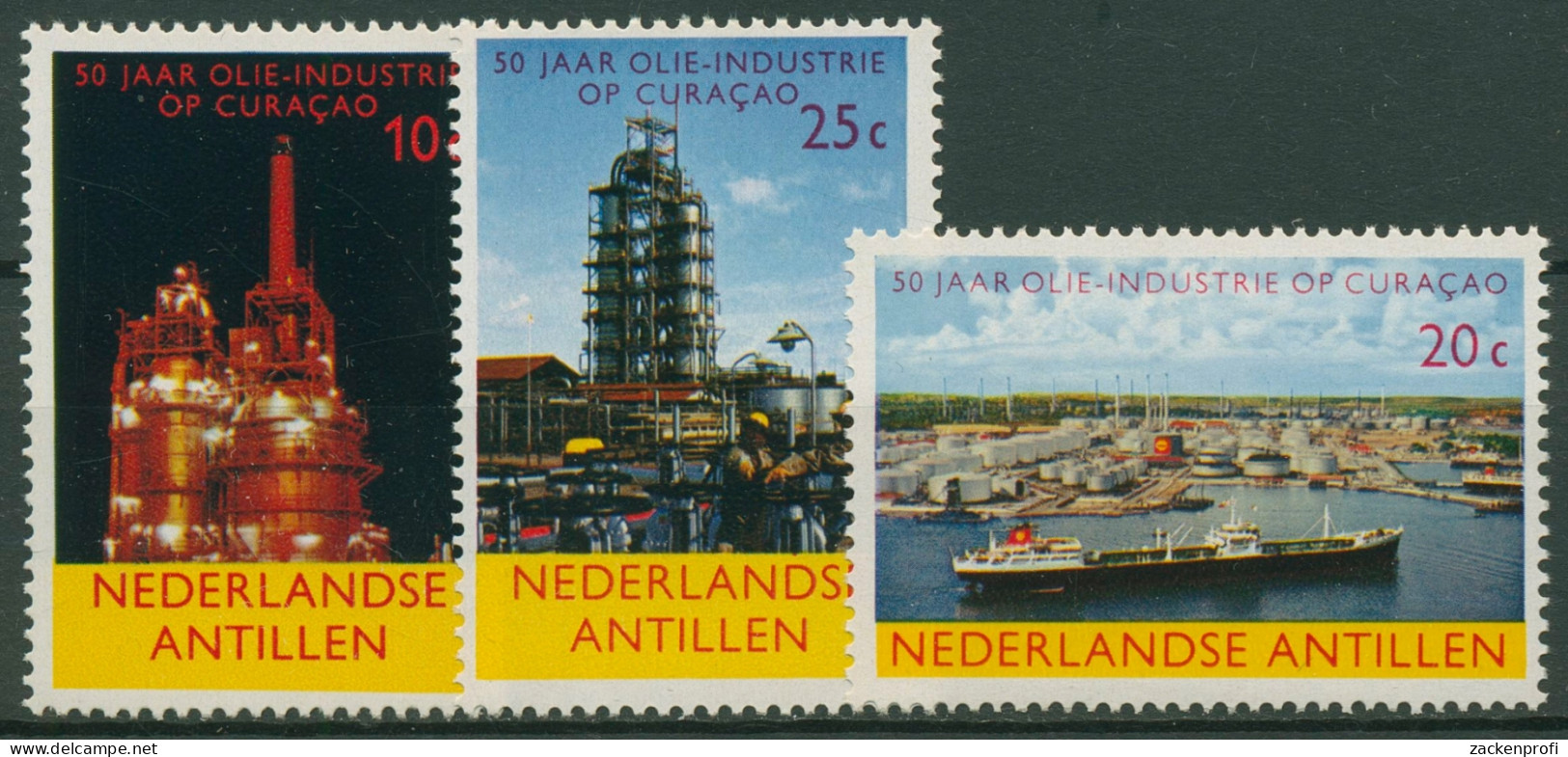 Niederländische Antillen 1965 Erdöl-Industrie 149/51 Postfrisch - Curacao, Netherlands Antilles, Aruba