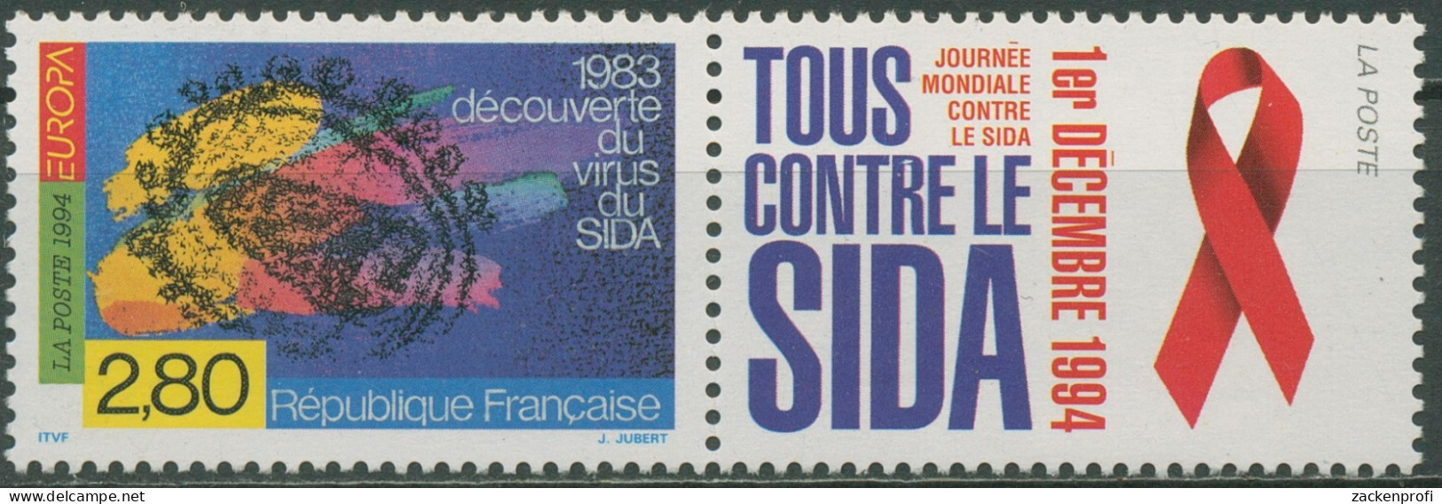 Frankreich 1994 Europa CEPT Entdeckungen Erfindungen 3021 Zf Postfrisch - Unused Stamps