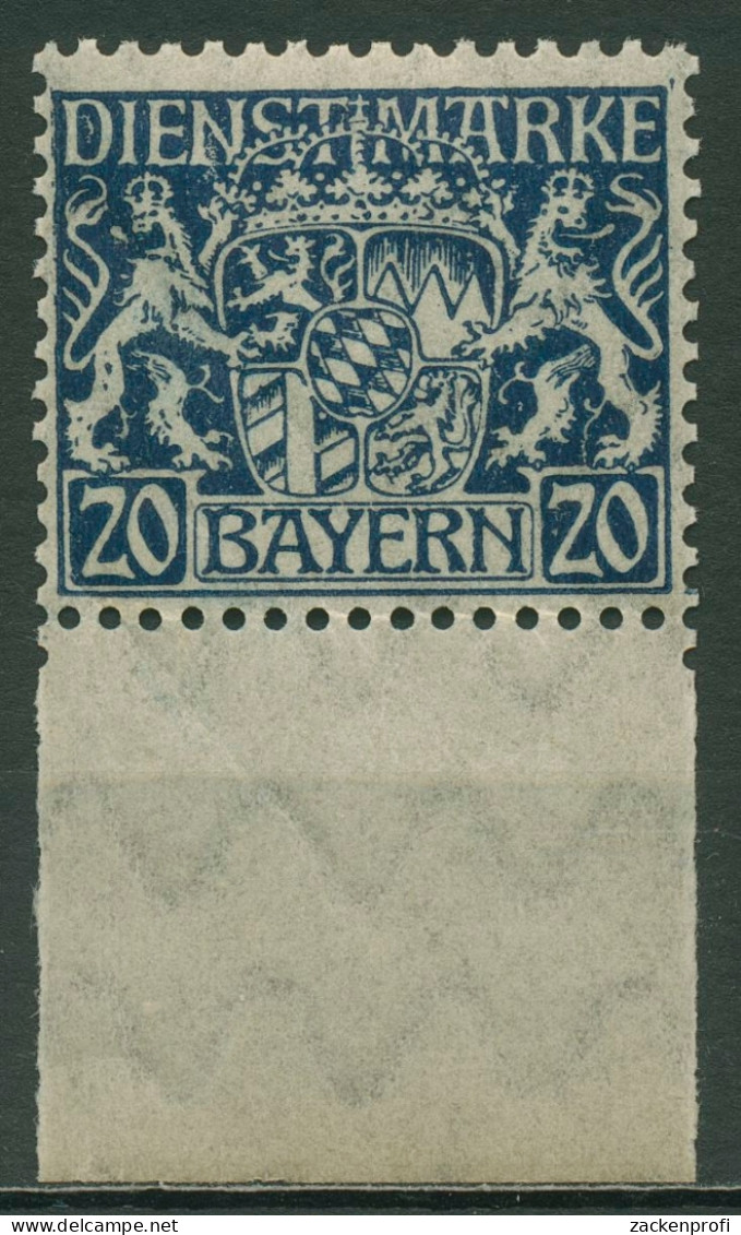 Bayern Dienstmarken 1916/20 Bay. Staatswappen D 28 X UR Postfrisch Geprüft - Postfris