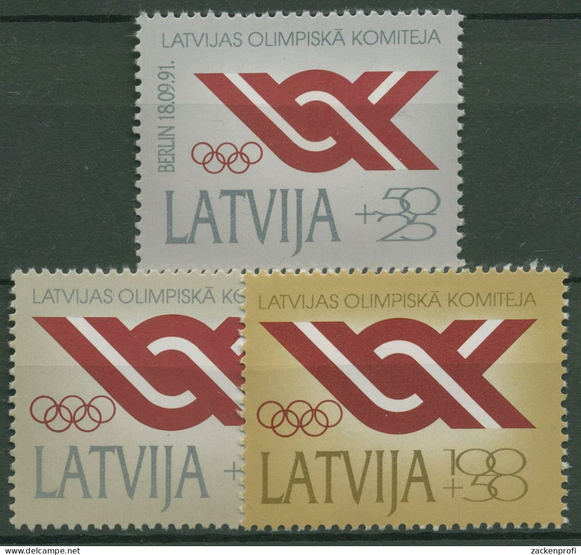 Lettland 1992 Olympisches Komitee 323/25 Postfrisch - Letonia