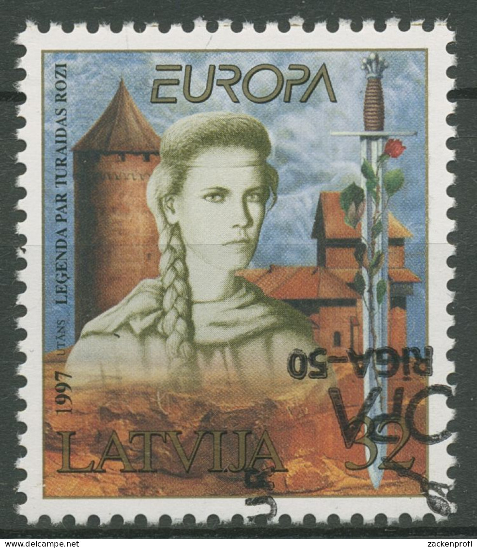 Lettland 1997 Europa CEPT Sagen Legenden "Die Rose Von Treyden" 453 Gestempelt - Lettonie
