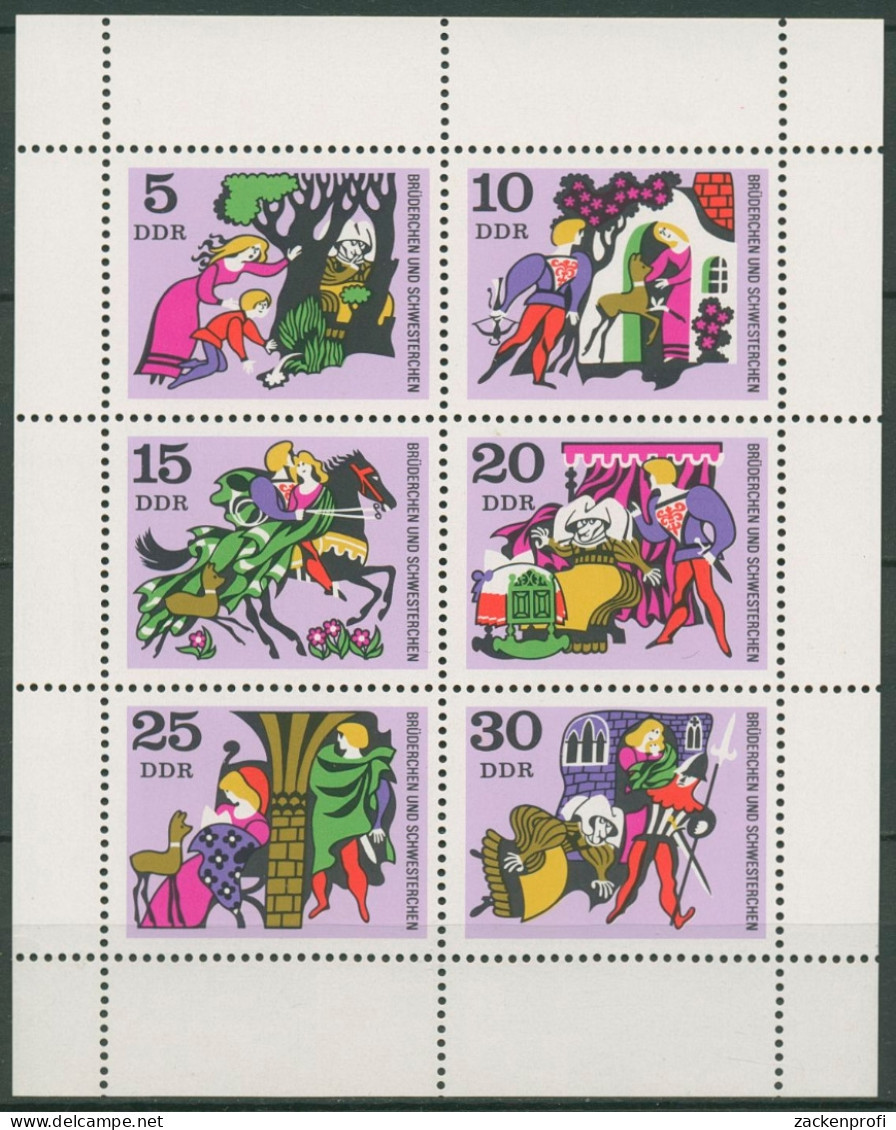 DDR 1970 Märchen Brüderchen & Schwesterchen Kleinb.1545/50 K Postfrisch (C96958) - Andere & Zonder Classificatie