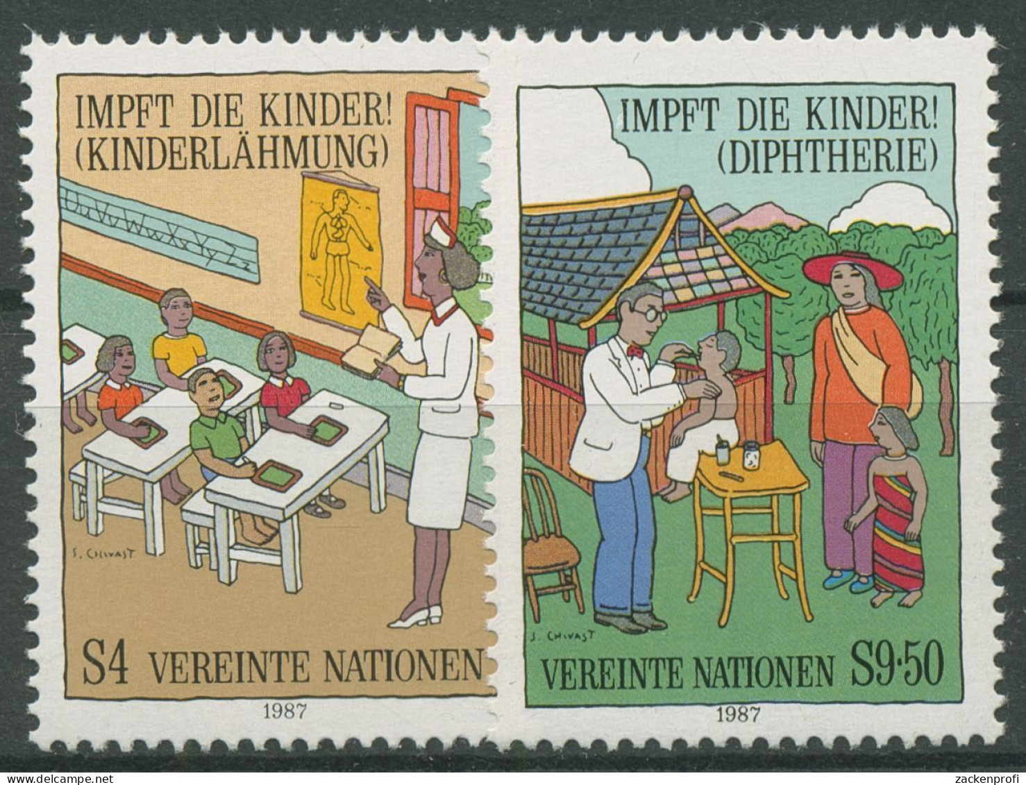 UNO Wien 1987 Kinderschutzimpfung 77/78 Postfrisch - Unused Stamps