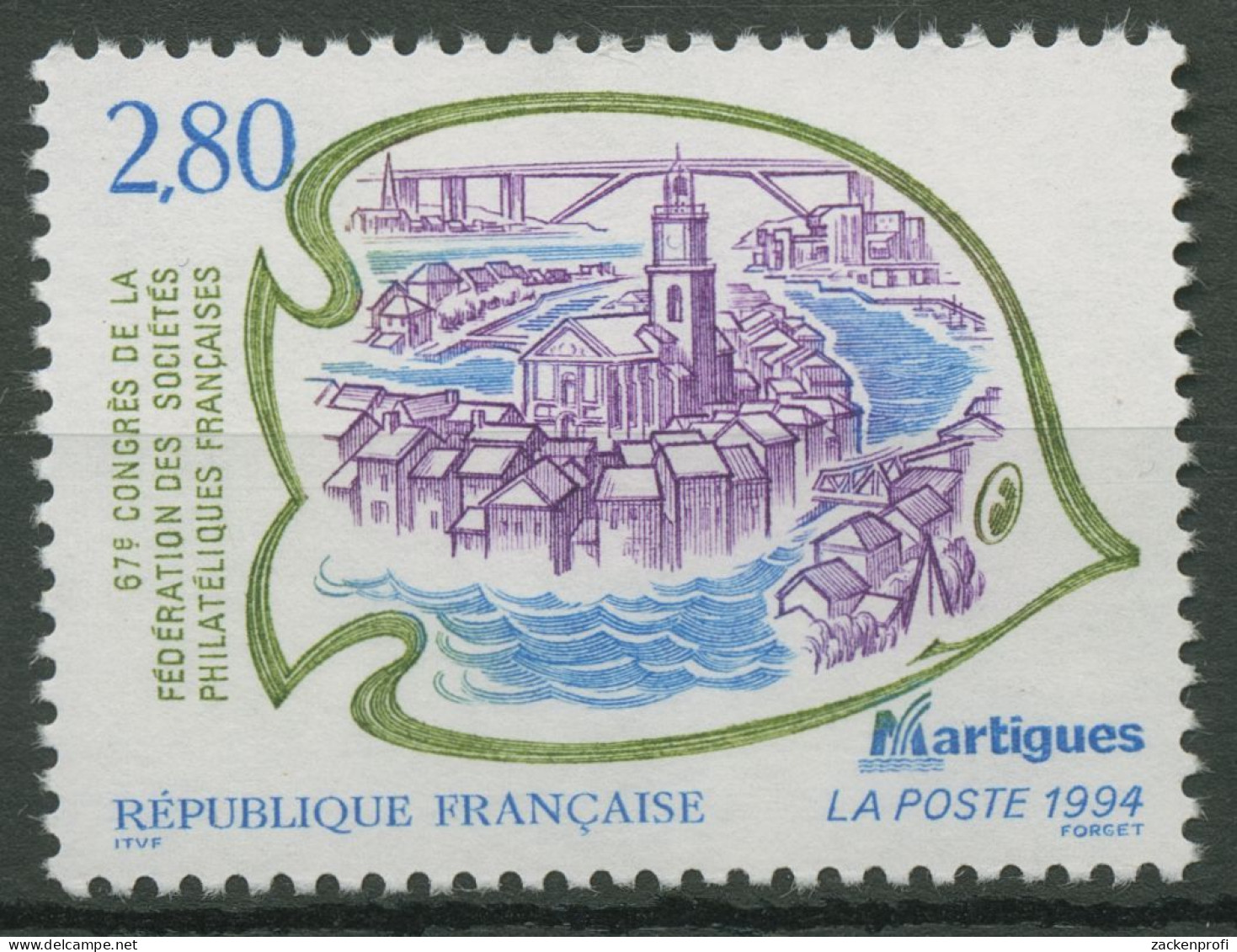 Frankreich 1994 Briefmarkensammlerkongress Martigues 3028 Postfrisch - Nuovi