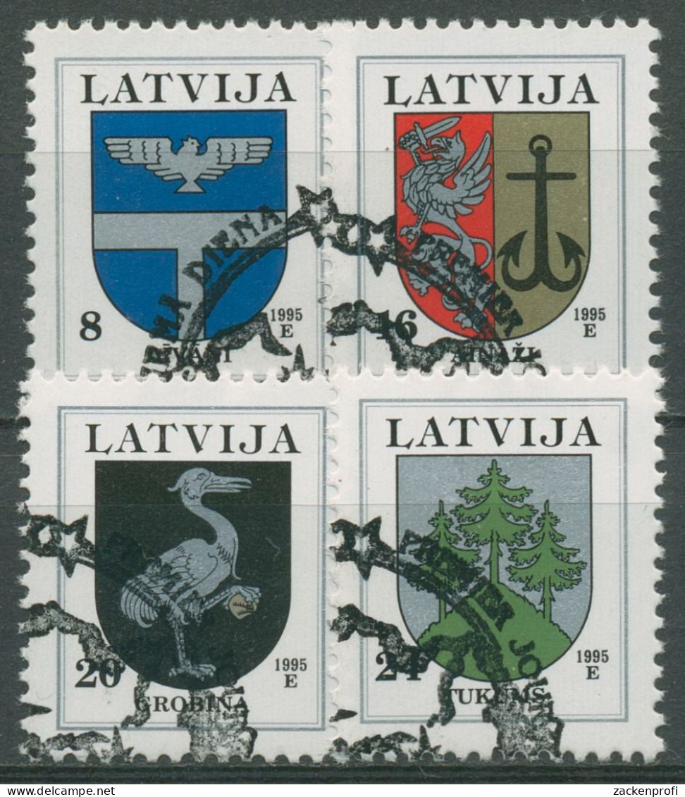 Lettland 1995 Freimarken Wappen 399/02 I Gestempelt - Latvia