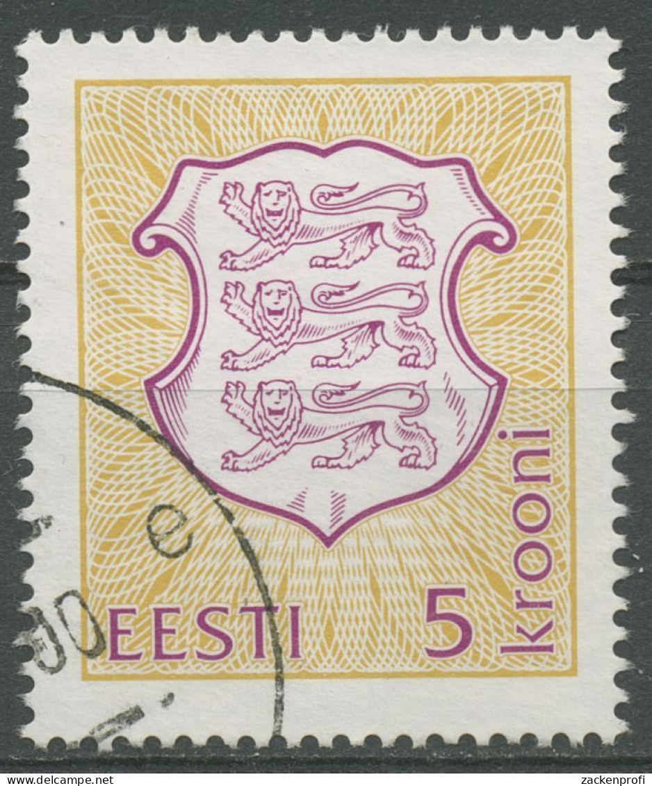 Estland 1993 Freimarke Staatswappen 210 A Gestempelt - Estonia