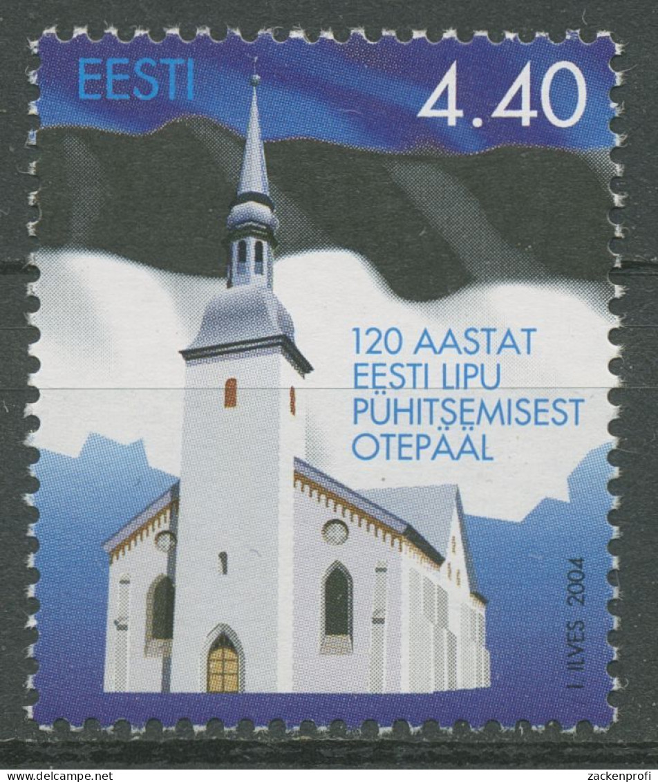 Estland 2004 Nationalflagge Kirche Otepää 490 Postfrisch - Estonie