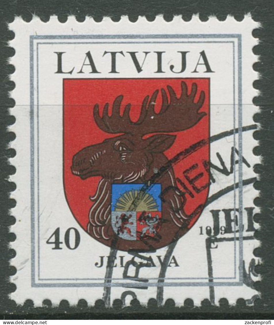 Lettland 1999 Freimarke Wappen 498 I A Gestempelt - Letonia