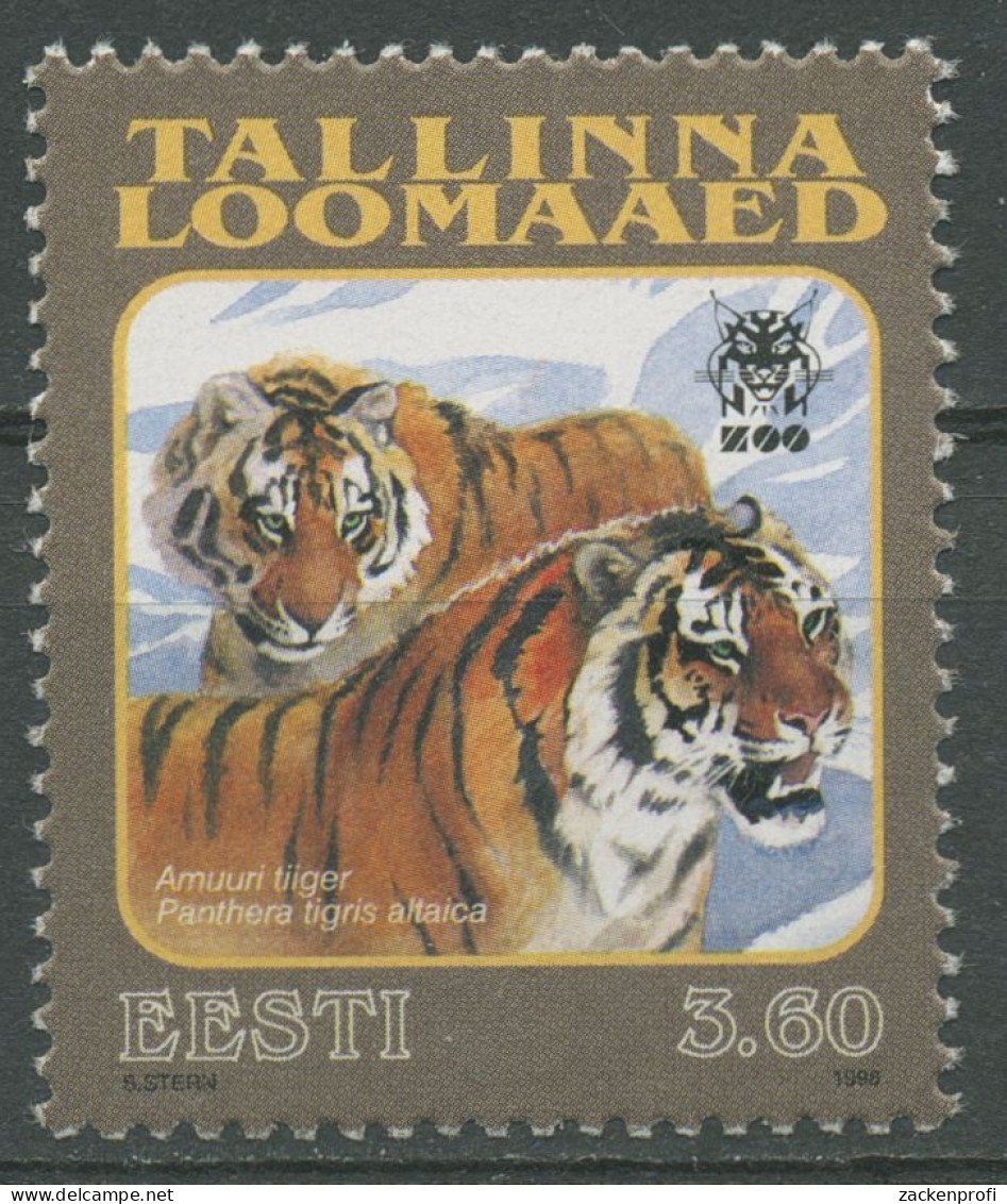 Estland 1998 Tierpark Tallin Tiger 333 Postfrisch - Estonie